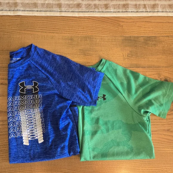 Under Armour Kids' Blue and Green Shirts - Picture 3 of 5